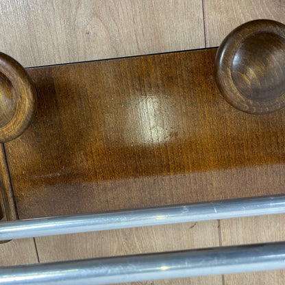 Porte manteau mural et porte chapeau en bois , 1960/70