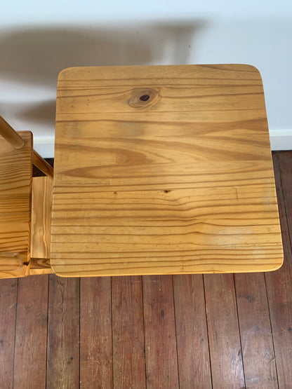 Pair of pine bedside tables, circa 1980