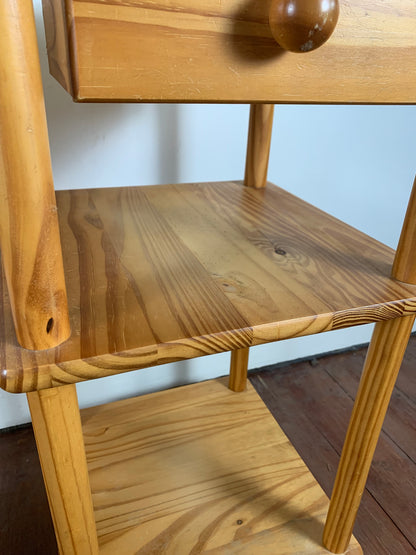 Pair of pine bedside tables, circa 1980