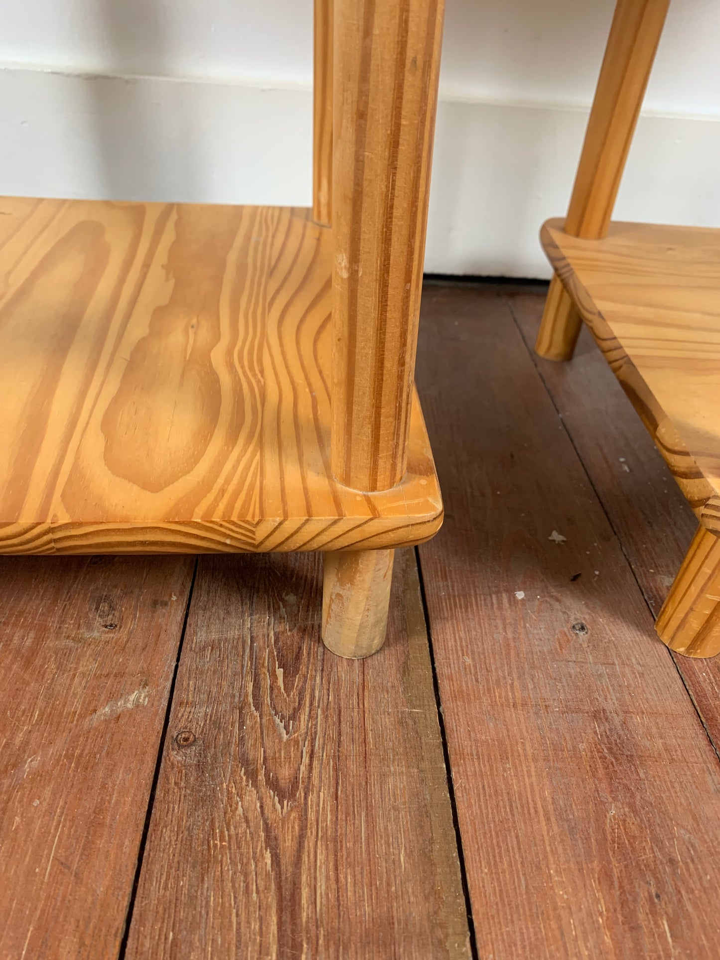 Pair of pine bedside tables, circa 1980