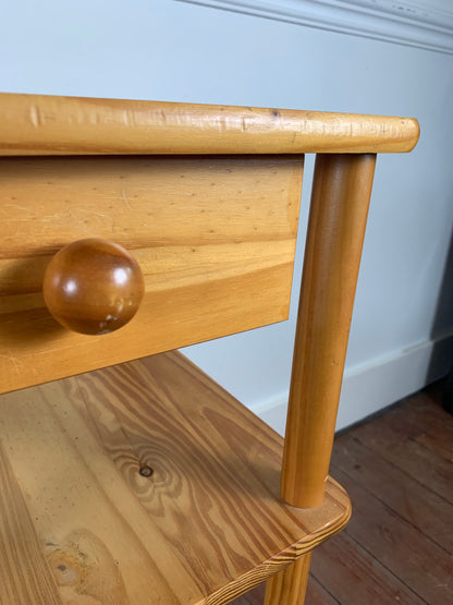 Pair of pine bedside tables, circa 1980