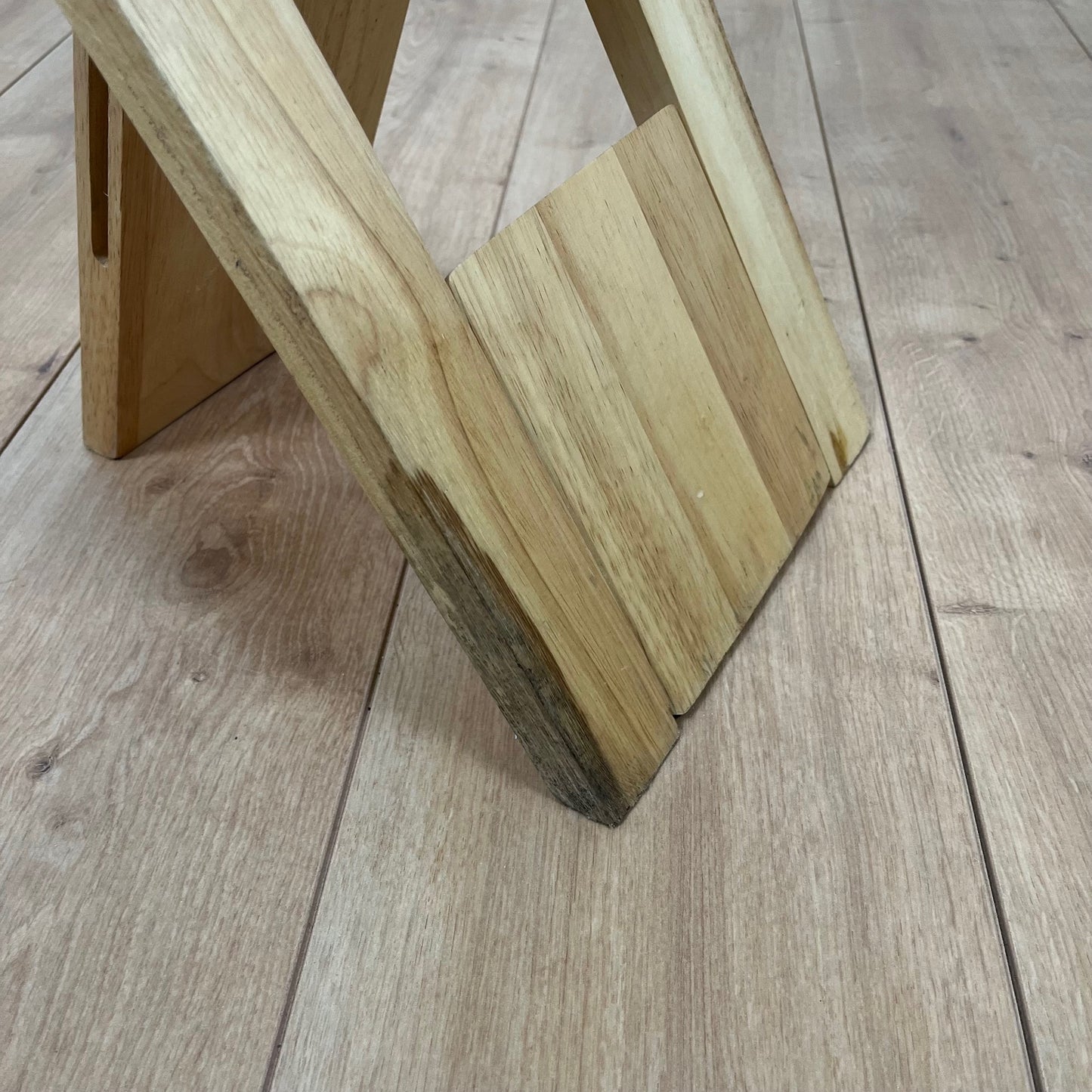 Folding beech stool by Roger Tallon for Sentou, 1970/80