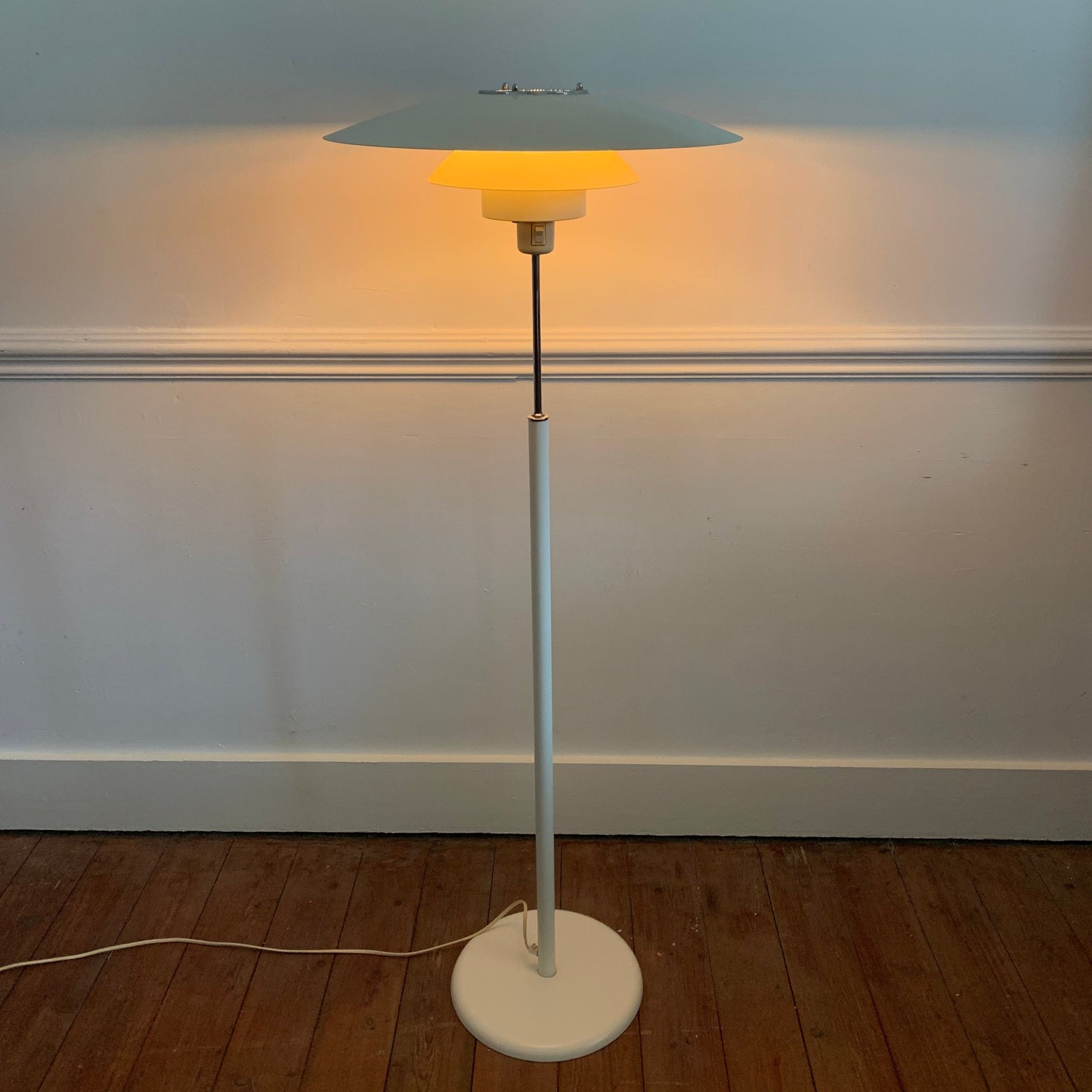 Danish white floor lamp 1960/70