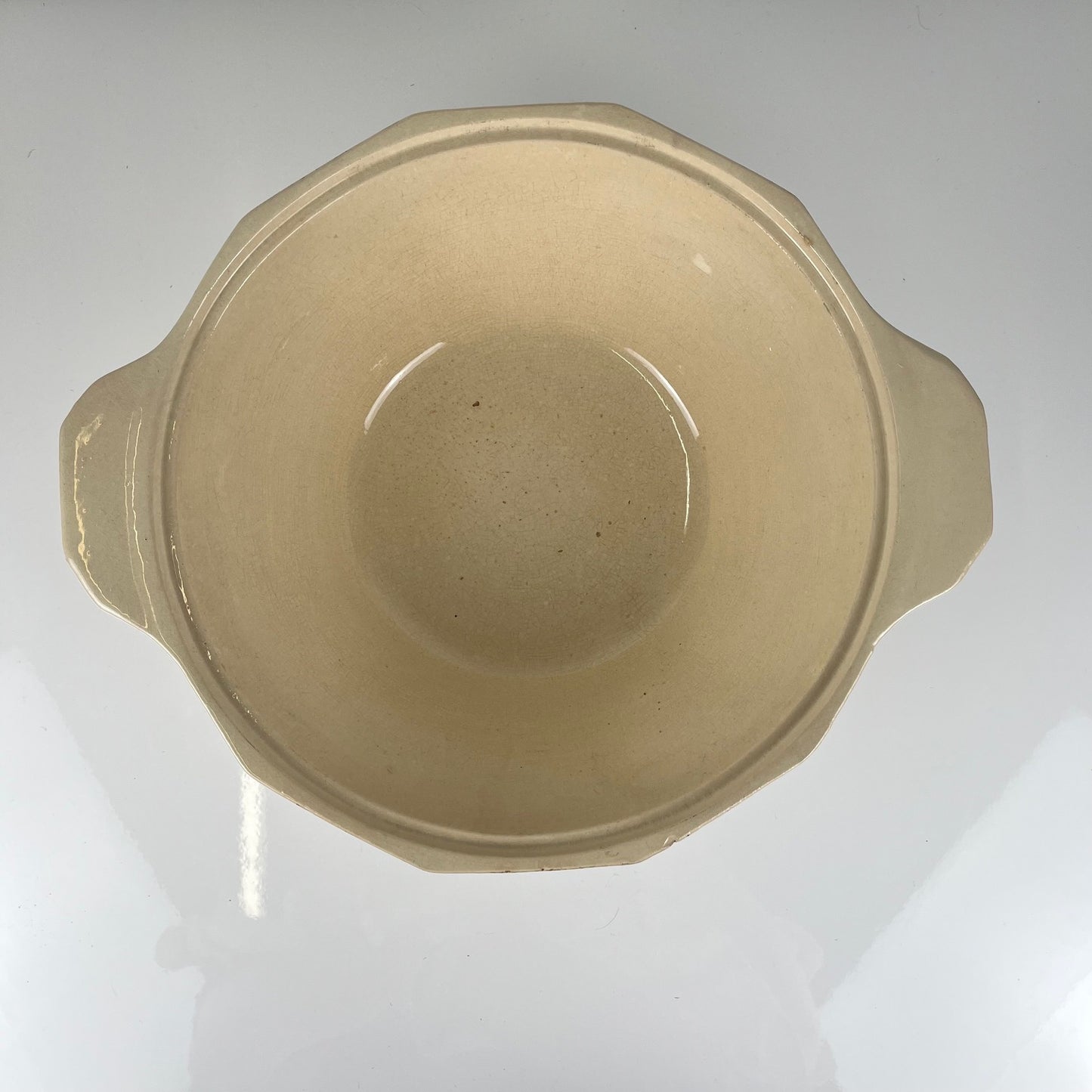 Saladier / Soupière sans couvercle  Sarreguemines motif fleur , première moitié du XXe siècle