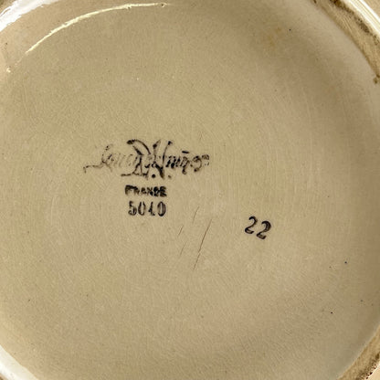 Saladier / Soupière sans couvercle  Sarreguemines motif fleur , première moitié du XXe siècle