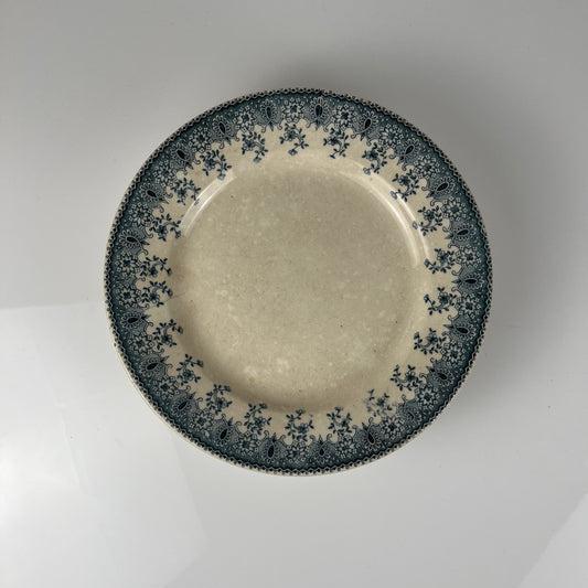 Compotier bas Terre de fer bleu, Jules Etienne, Paris, XIXeme s.