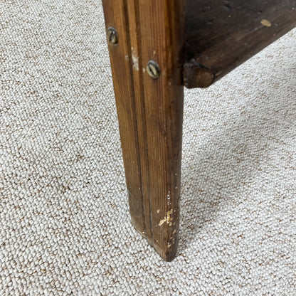 Large wooden painter's stepladder, patinated, 20th century.