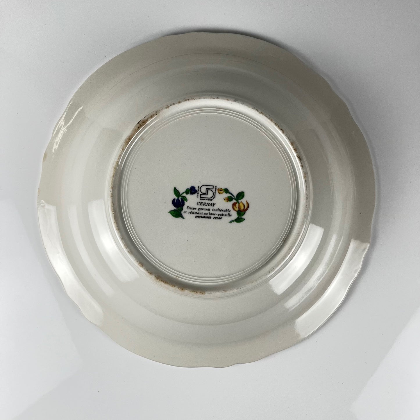 Grand plat creux Sarreguemines Cernay, 1970/80