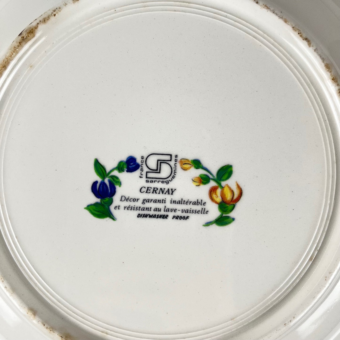 Grand plat creux Sarreguemines Cernay, 1970/80