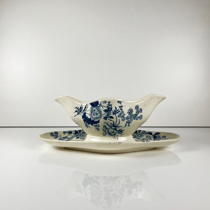 Saucière Longwy fin XIXe "Ycho"