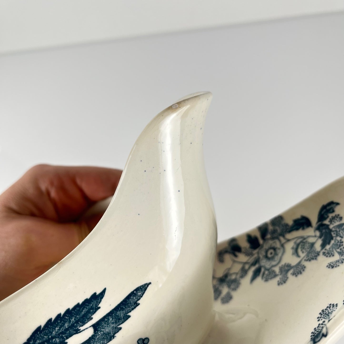 Saucière Longwy fin XIXe "Ycho"