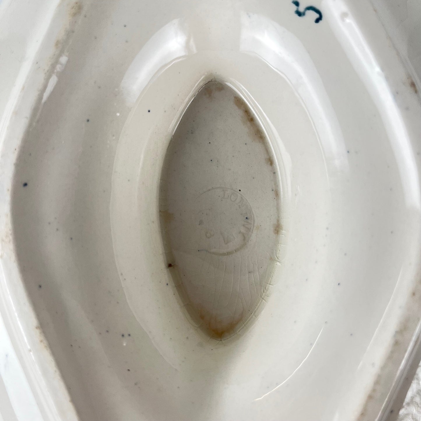 Saucière Longwy fin XIXe "Ycho"