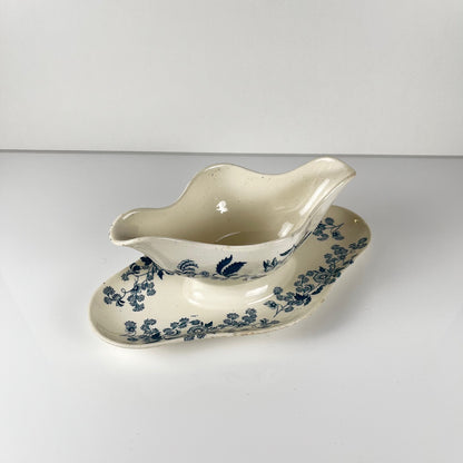 Saucière Longwy fin XIXe "Ycho"