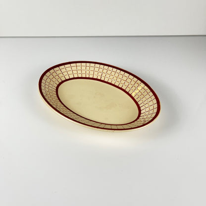 Duo de ravier Longchamp modele "Colmar", motif géométrique 1930