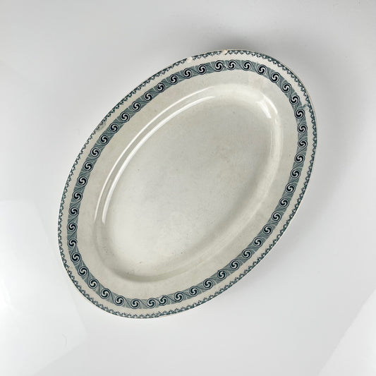 Large oval dish "Rachel" Moulins des loups & Hamage, iron earth
