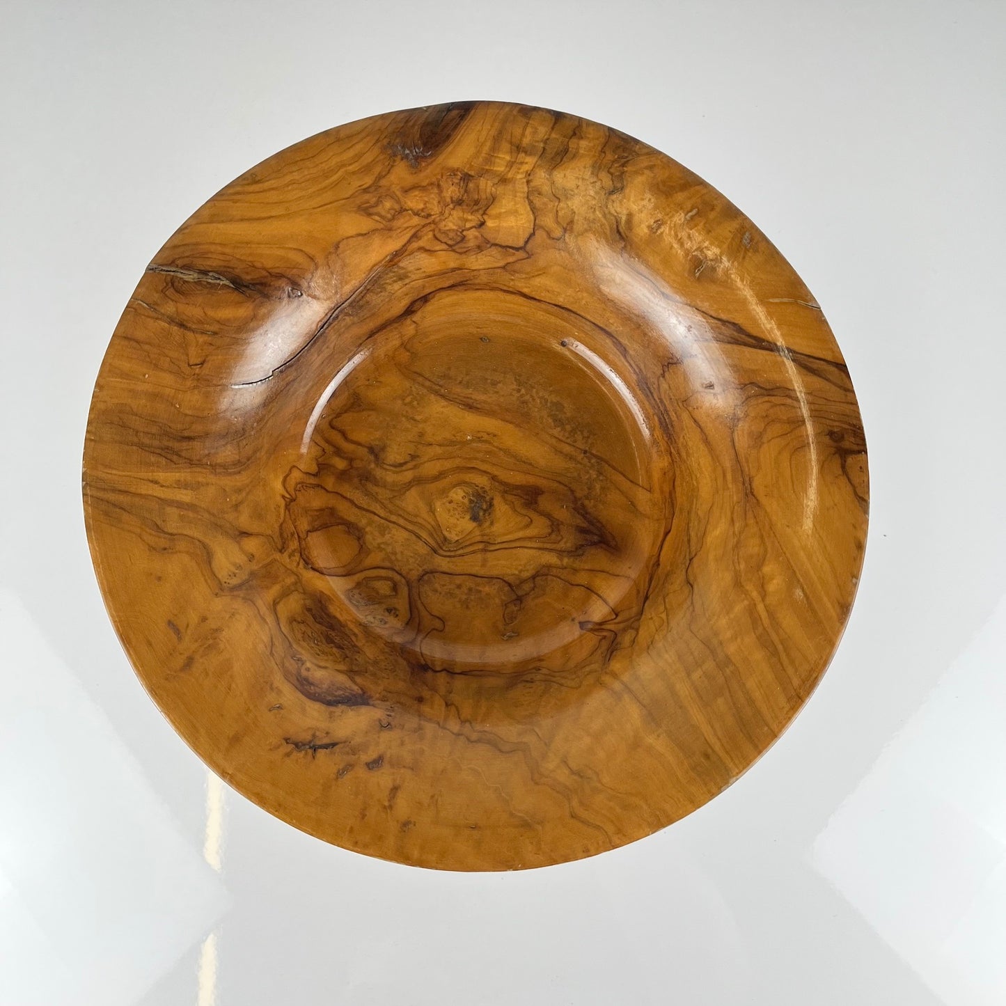 Tazza - Coupe à fruit sur pied monoxyle en bois d'olivier , 1950-60