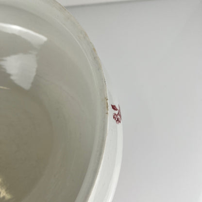 Sarreguemines tureen, "Fontange" model, red, 1918-1950