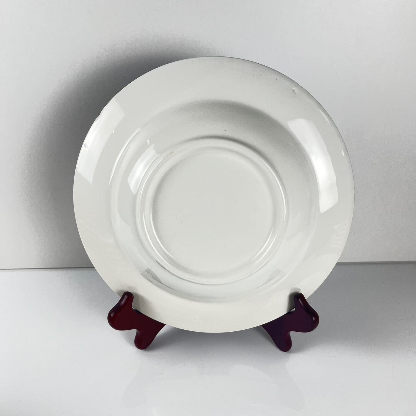 Set of 6 blue earthenware soup plates, floral and bird decoration, early 20th century