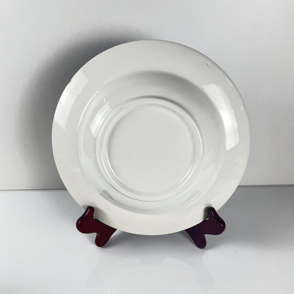 Set of 6 blue earthenware soup plates, floral and bird decoration, early 20th century