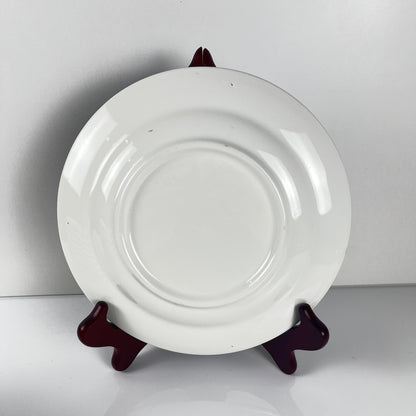 Set of 10 blue earthenware dessert plates with floral and bird decoration, early 20th century