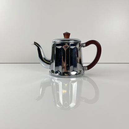 Set à café vintage en métal chromé et bakélite, années 1940/50
