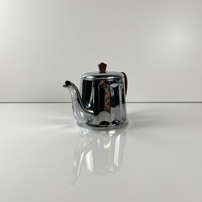 Set à café vintage en métal chromé et bakélite, années 1940/50