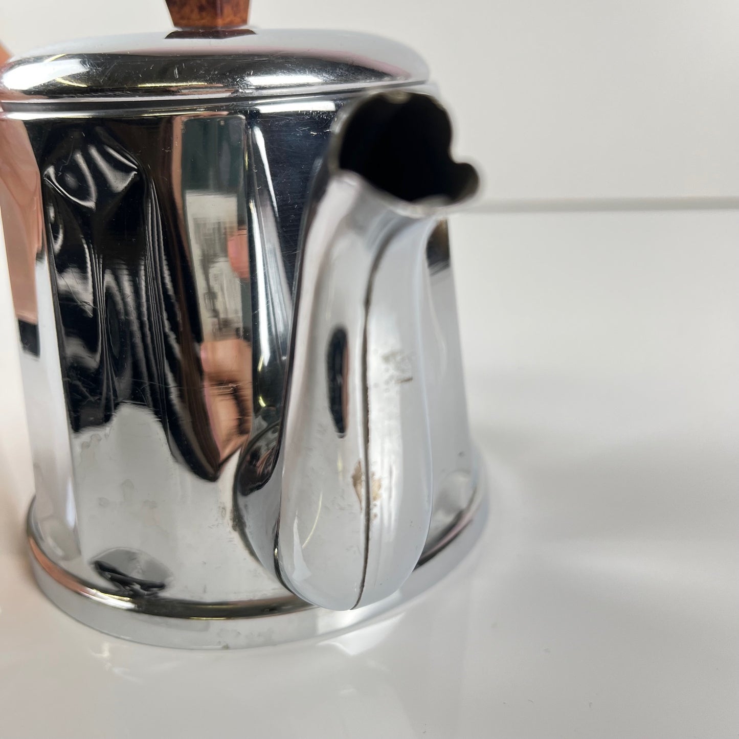 Set à café vintage en métal chromé et bakélite, années 1940/50