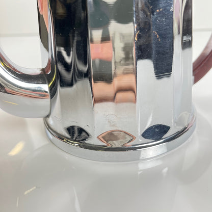 Set à café vintage en métal chromé et bakélite, années 1940/50