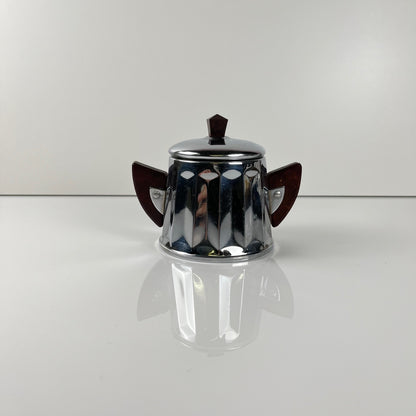 Set à café vintage en métal chromé et bakélite, années 1940/50