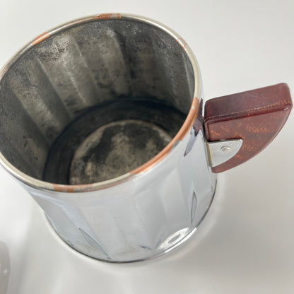 Set à café vintage en métal chromé et bakélite, années 1940/50