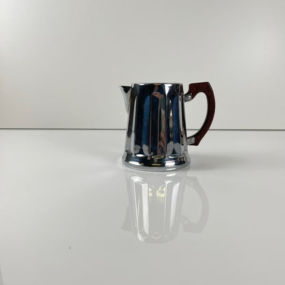 Set à café vintage en métal chromé et bakélite, années 1940/50
