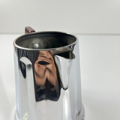 Set à café vintage en métal chromé et bakélite, années 1940/50