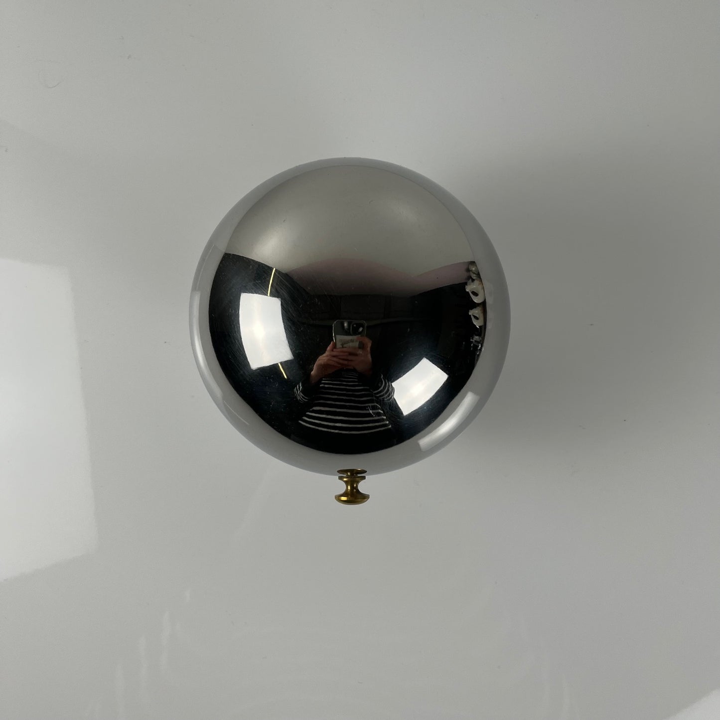 vintage space age style stainless steel sugar bowl