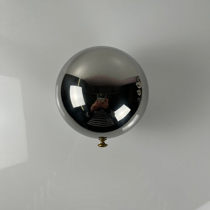 vintage space age style stainless steel sugar bowl