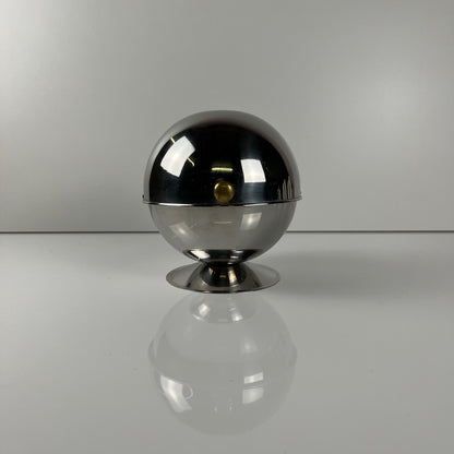 vintage space age style stainless steel sugar bowl