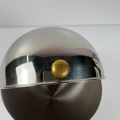 vintage space age style stainless steel sugar bowl