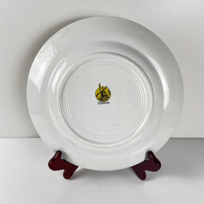 Set of 6 "Yvonne" iron earth plates, Orchies, early 20th century
