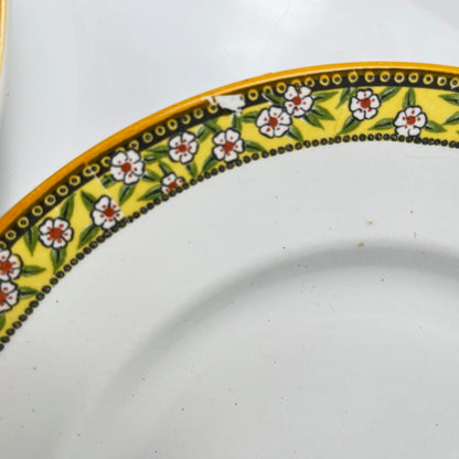Set of 6 "Yvonne" iron earth plates, Orchies, early 20th century