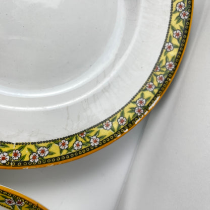 Set of 6 "Yvonne" iron earth plates, Orchies, early 20th century