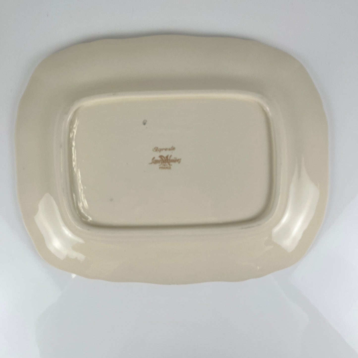 Large rectangular dish "Agreste" Sarreguemines, early 20th century.