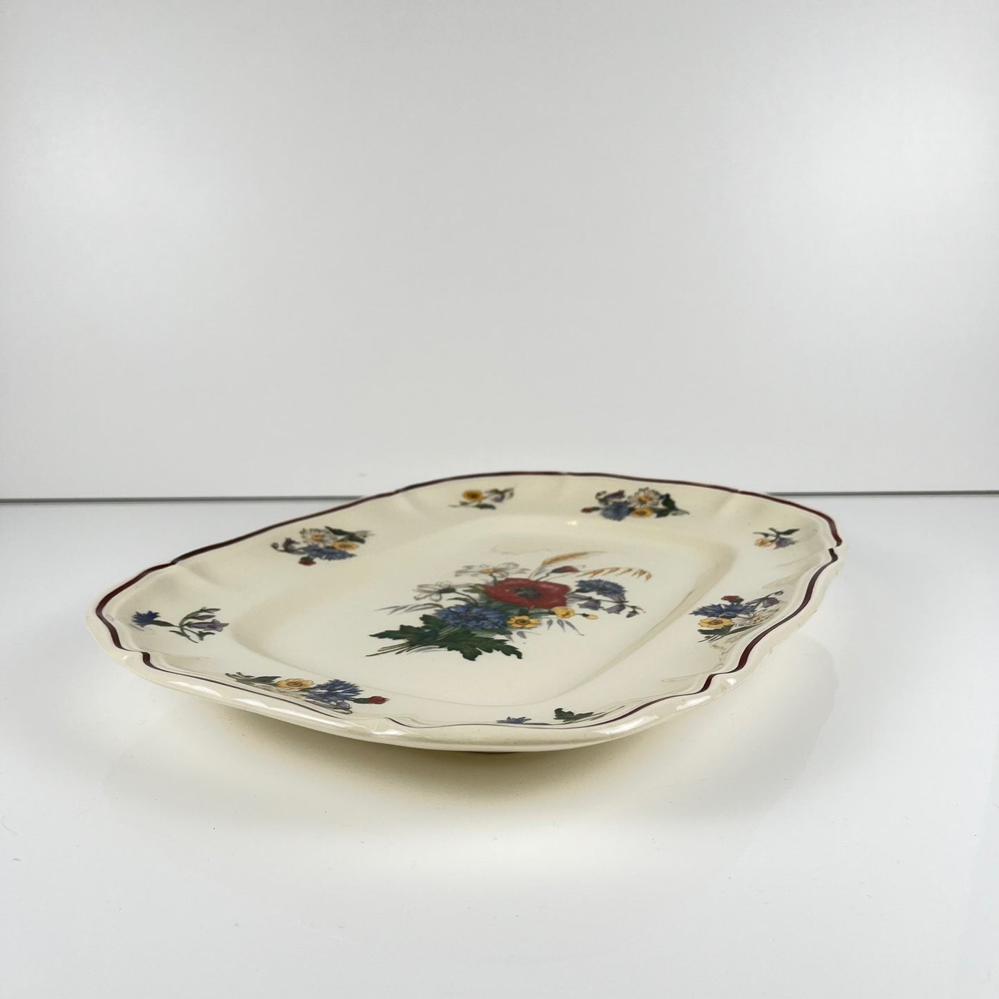 Large rectangular dish "Agreste" Sarreguemines, early 20th century.