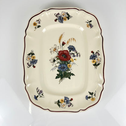 Large rectangular dish "Agreste" Sarreguemines, early 20th century.