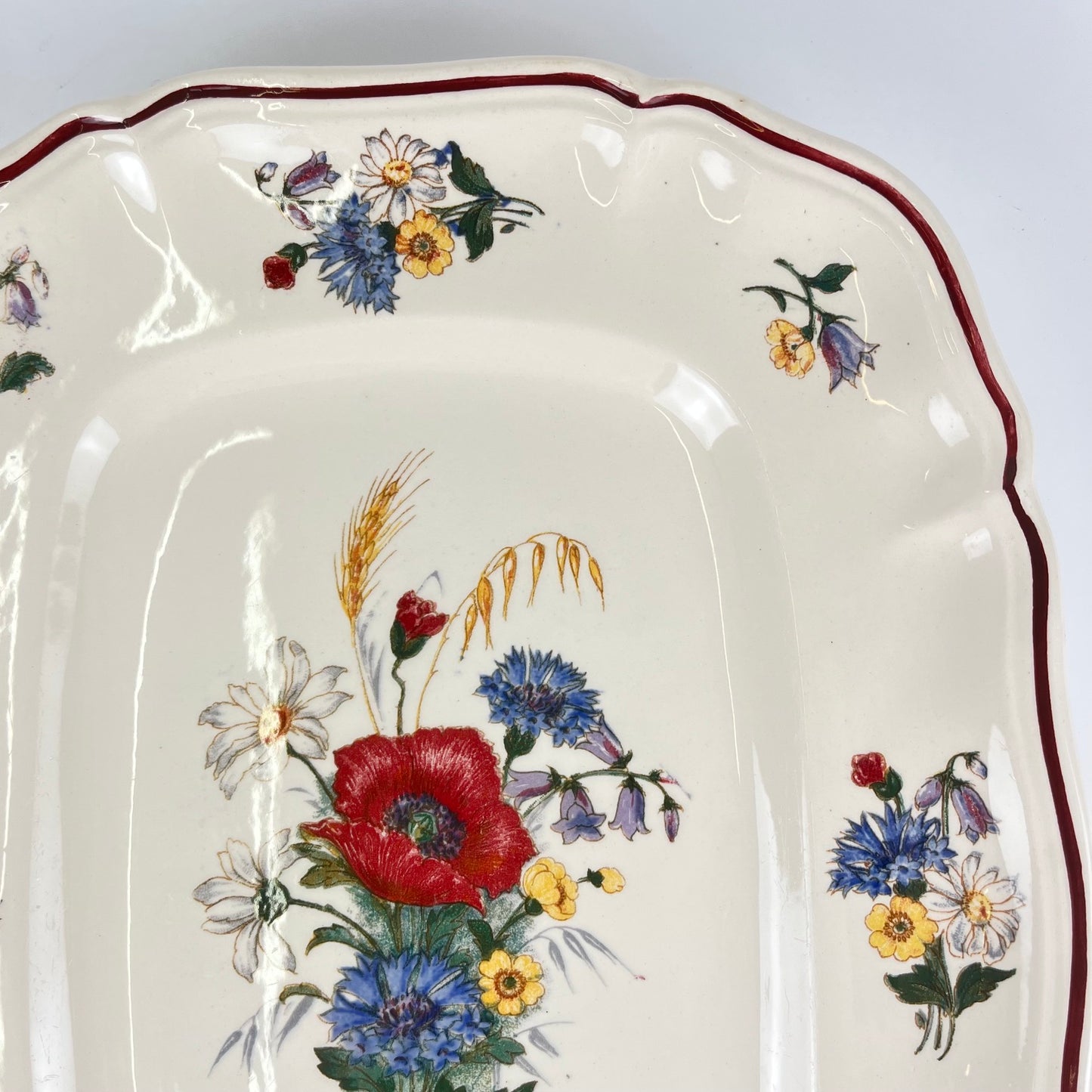 Large rectangular dish "Agreste" Sarreguemines, early 20th century.