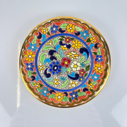 Artecer decorative ceramic plate, cuerda seca, Seville, 1980s-90s