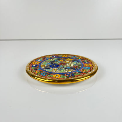 Artecer decorative ceramic plate, cuerda seca, Seville, 1980s-90s