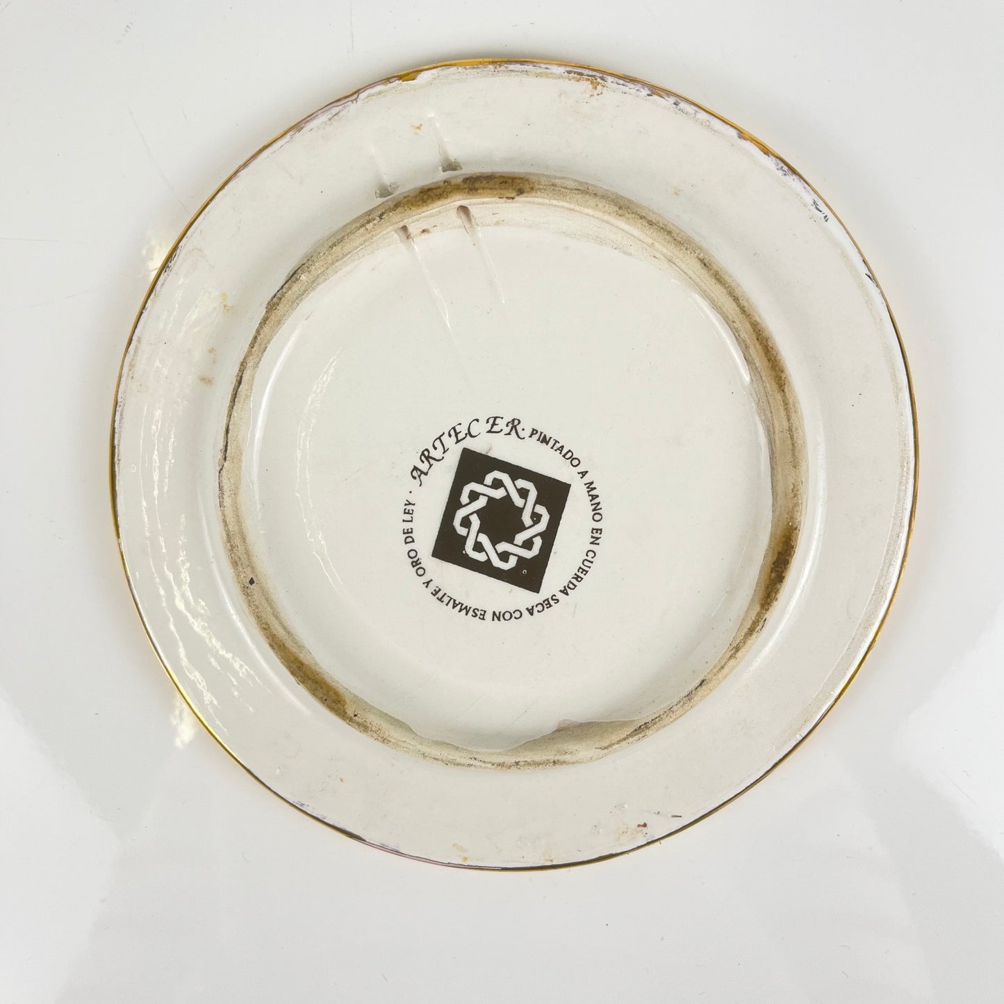 Artecer decorative ceramic plate, cuerda seca, Seville, 1980s-90s