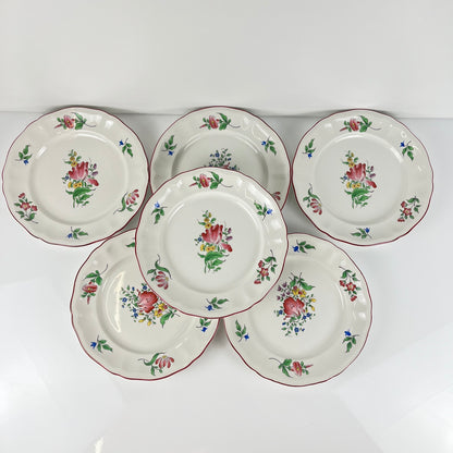 Set de 6 assiettes à dessert KG Lunéville – modèle Réverbère