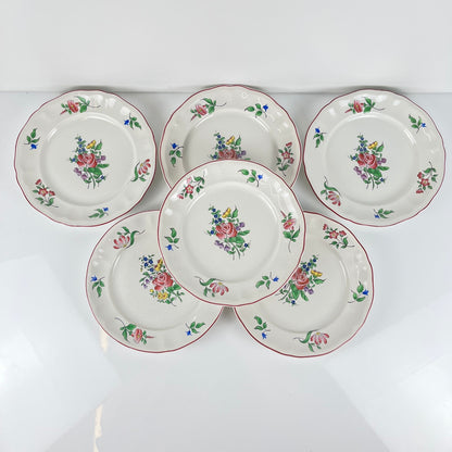 Set de 6 assiettes à dessert KG Lunéville – modèle Réverbère