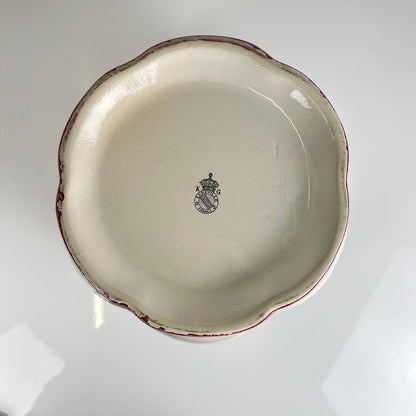 Grand cache pot KG Lunéville, modele "Réverbère" , motif rose