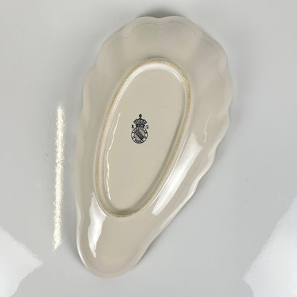 Ravier coquillage KG Lunéville, modele "Réverbère" , motif rose